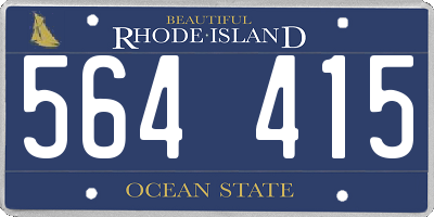 RI license plate 564415