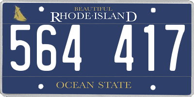 RI license plate 564417