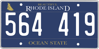 RI license plate 564419