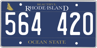 RI license plate 564420