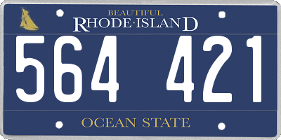 RI license plate 564421