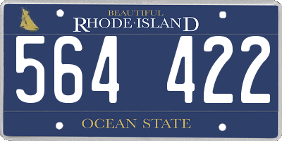 RI license plate 564422