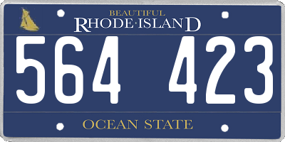 RI license plate 564423
