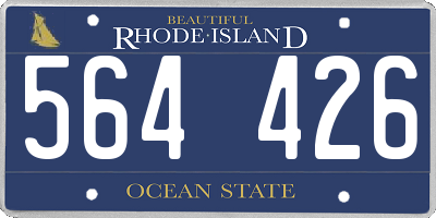RI license plate 564426