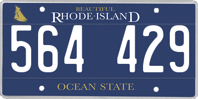 RI license plate 564429