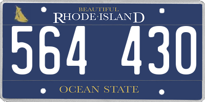 RI license plate 564430