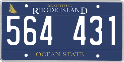 RI license plate 564431