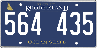 RI license plate 564435