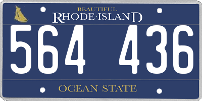 RI license plate 564436