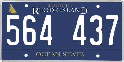 RI license plate 564437