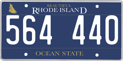 RI license plate 564440