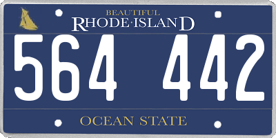 RI license plate 564442