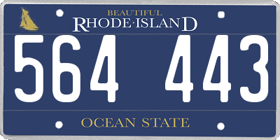 RI license plate 564443