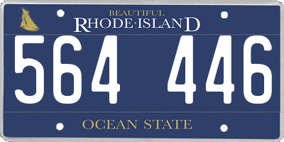 RI license plate 564446