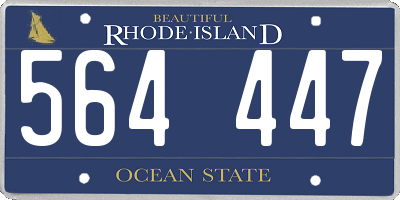 RI license plate 564447