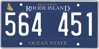 RI license plate 564451