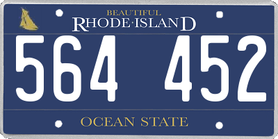 RI license plate 564452