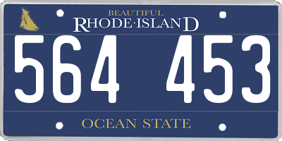 RI license plate 564453