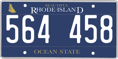 RI license plate 564458
