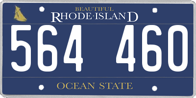 RI license plate 564460