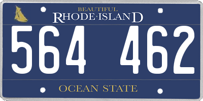 RI license plate 564462