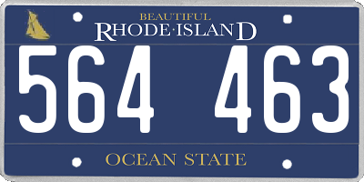 RI license plate 564463