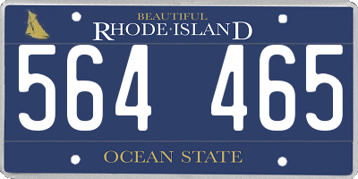 RI license plate 564465