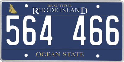 RI license plate 564466