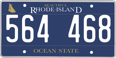 RI license plate 564468