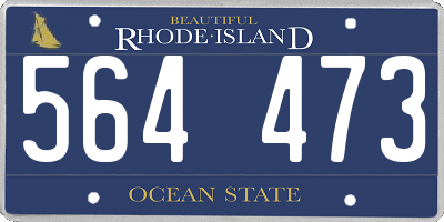 RI license plate 564473