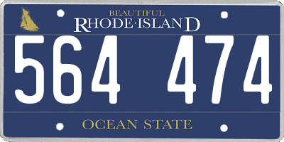 RI license plate 564474