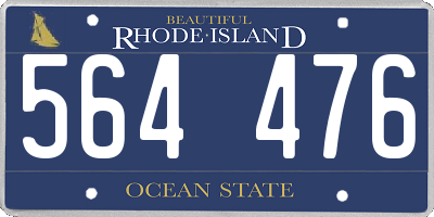 RI license plate 564476