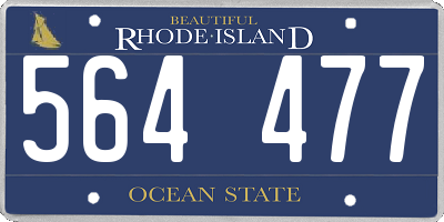 RI license plate 564477