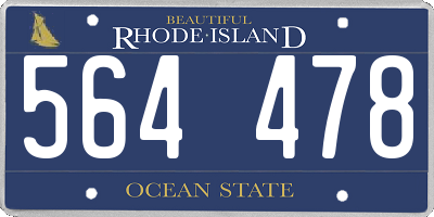 RI license plate 564478