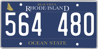 RI license plate 564480