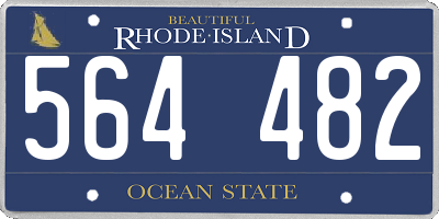 RI license plate 564482