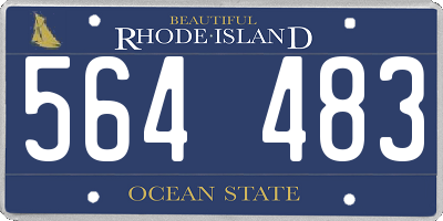 RI license plate 564483