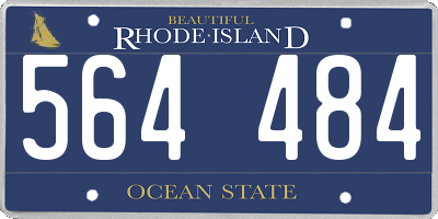 RI license plate 564484