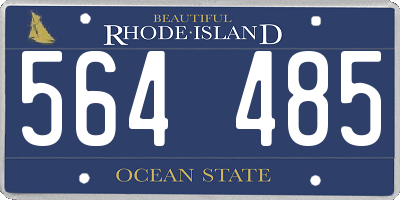 RI license plate 564485