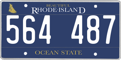 RI license plate 564487