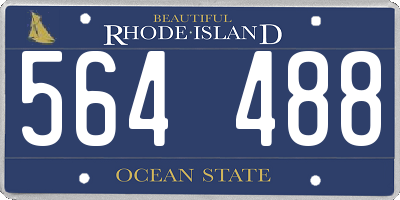 RI license plate 564488