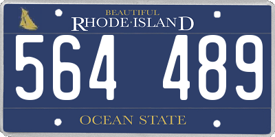 RI license plate 564489