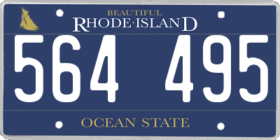 RI license plate 564495
