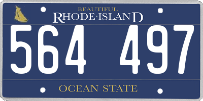 RI license plate 564497