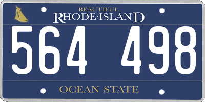 RI license plate 564498