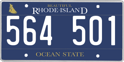 RI license plate 564501