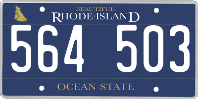 RI license plate 564503