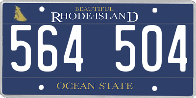 RI license plate 564504