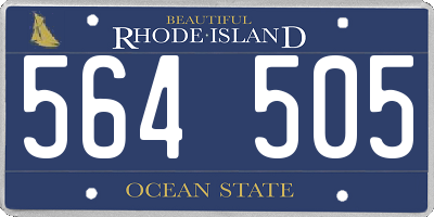 RI license plate 564505