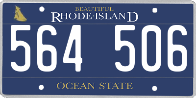 RI license plate 564506